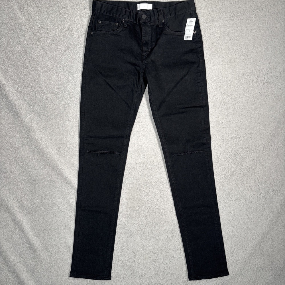 NWT‎ Moussy Vintage Womens Black Slim Jeans Distressed Size 30 Made Japan New